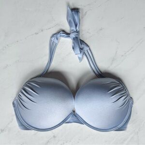 Victoria’s Secret • 34D • Light Blue Bombshell Push Up Halter Bikini Top